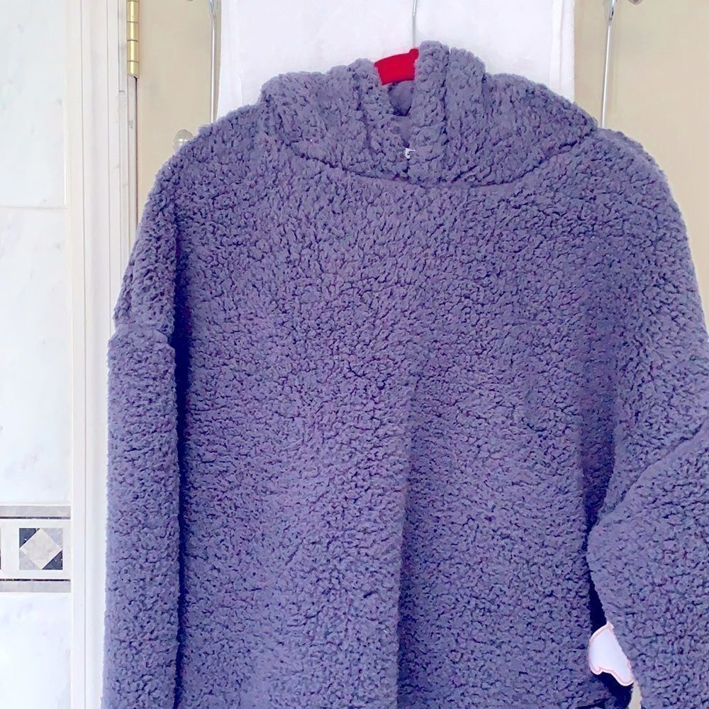 ivory Ella Sherpa Graystone Hoody